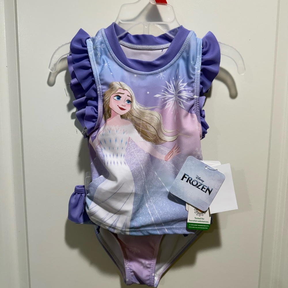 Disney Frozen Elsa Swimsuit - Purple